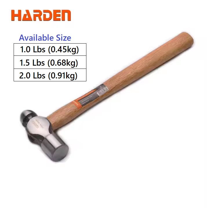 HARDEN Ball Pein Hammer ( 1.0 Lbs | 1.5Lbs |  2.0 Lbs ), With Wood Handle;  590139 |  590136 |  590139_img_0