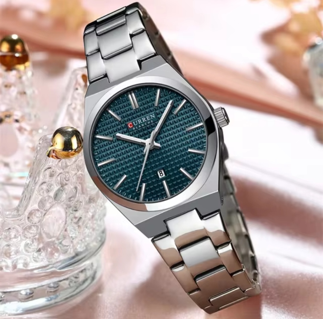 Curren 8439 Ladies Chain Watch- Blue Dial- Silver Bezel- Silver Chain- TF Code CR902CF_img_2