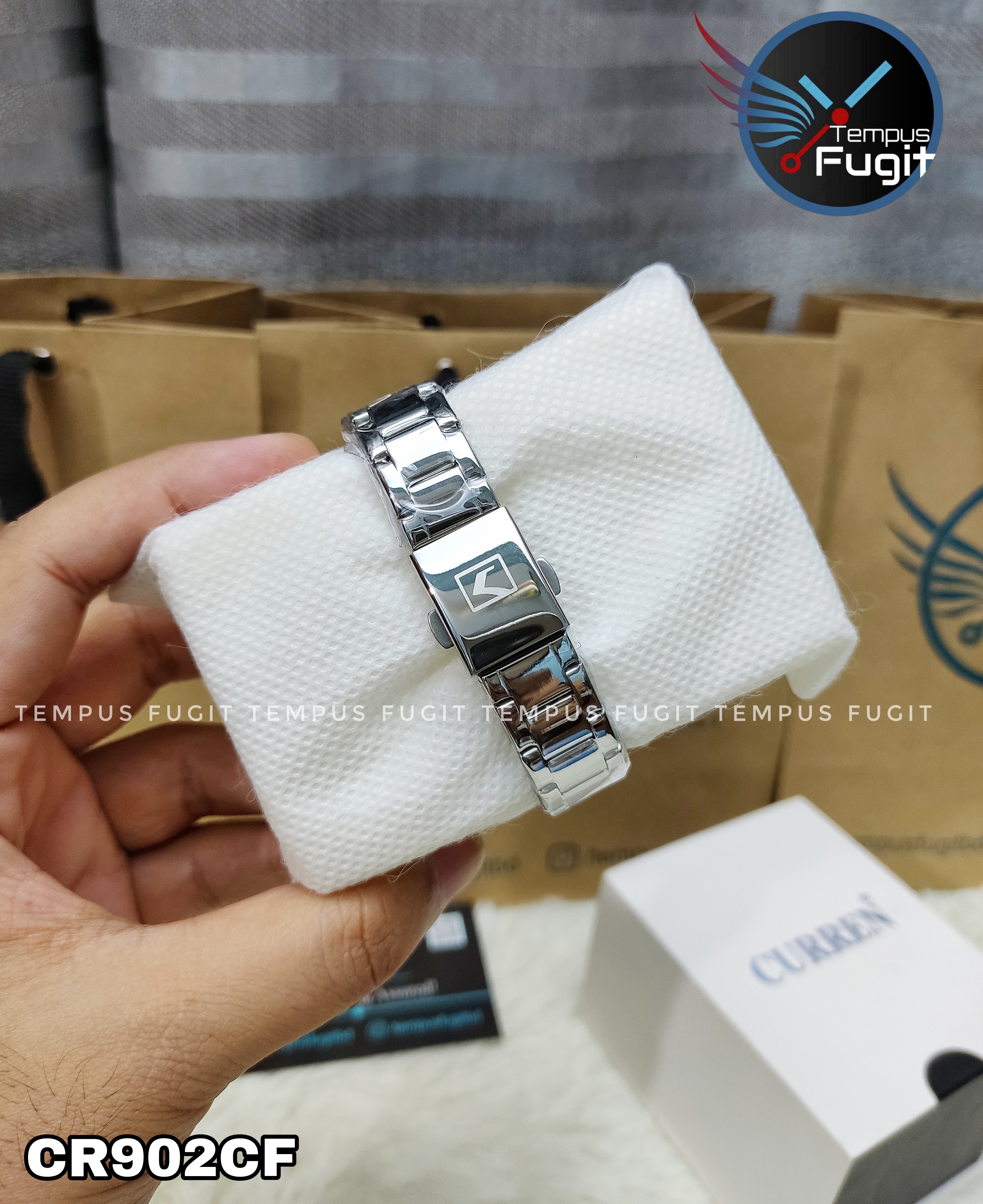 Curren 8439 Ladies Chain Watch- Blue Dial- Silver Bezel- Silver Chain- TF Code CR902CF_img_12