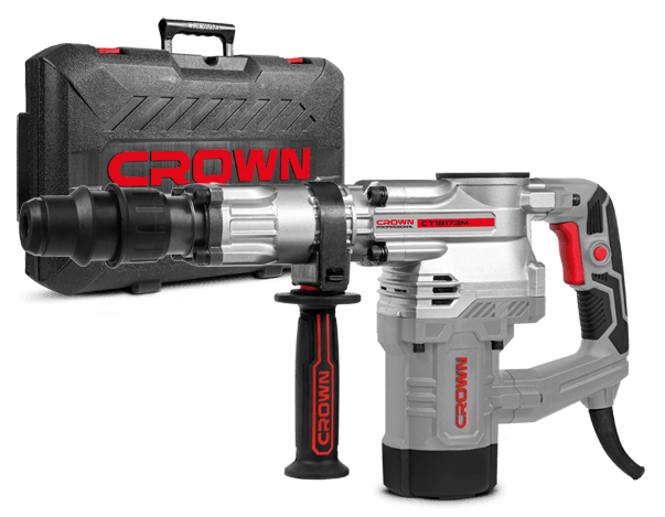 CROWN CT18173M Demolition Hammer, 1300W, 20J, 7.5kg, SDS-Max; CT18173M