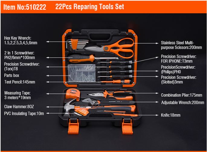 Harden 22pcs Reparing Tools Set Household 510222_img_6