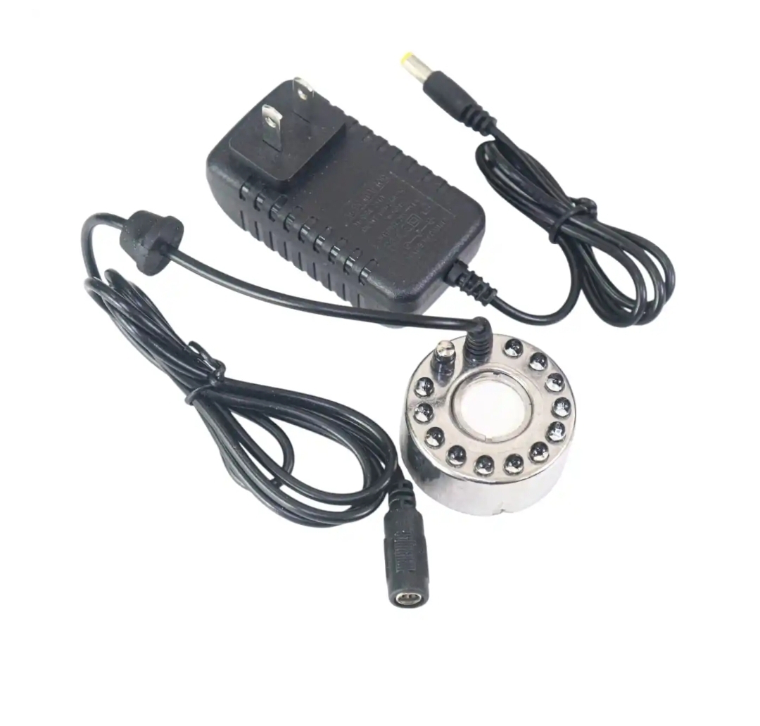 Ultrasonic Air Humidifier – Light Mist Maker with Plastic Body | 24V 1A Power Supply | Ideal for W1209 Egg Incubator, Hydroponics, Home & Garden