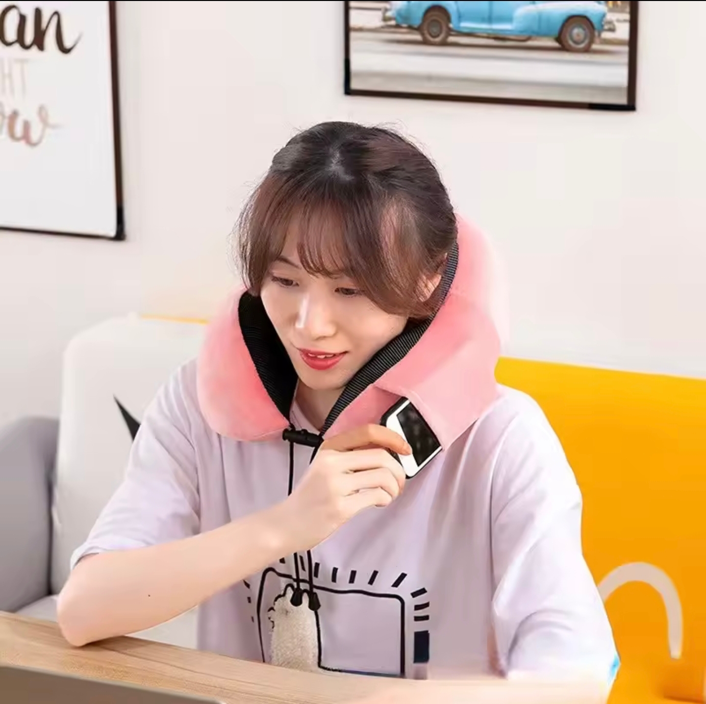 Soft U-shaped Memory Foam Neck Pillow Travel Pillow Massage Neck Pillow Sleeping Airplane Pillow Cervical Healthcare Bedding_img_3