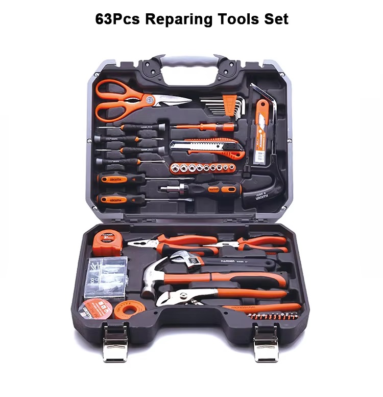 Harden 63 Pcs Tools Set Professional Germany Design Portable Household Repairing Electrician Hand Hardware Tool Set with Blow Case 511012_img_8