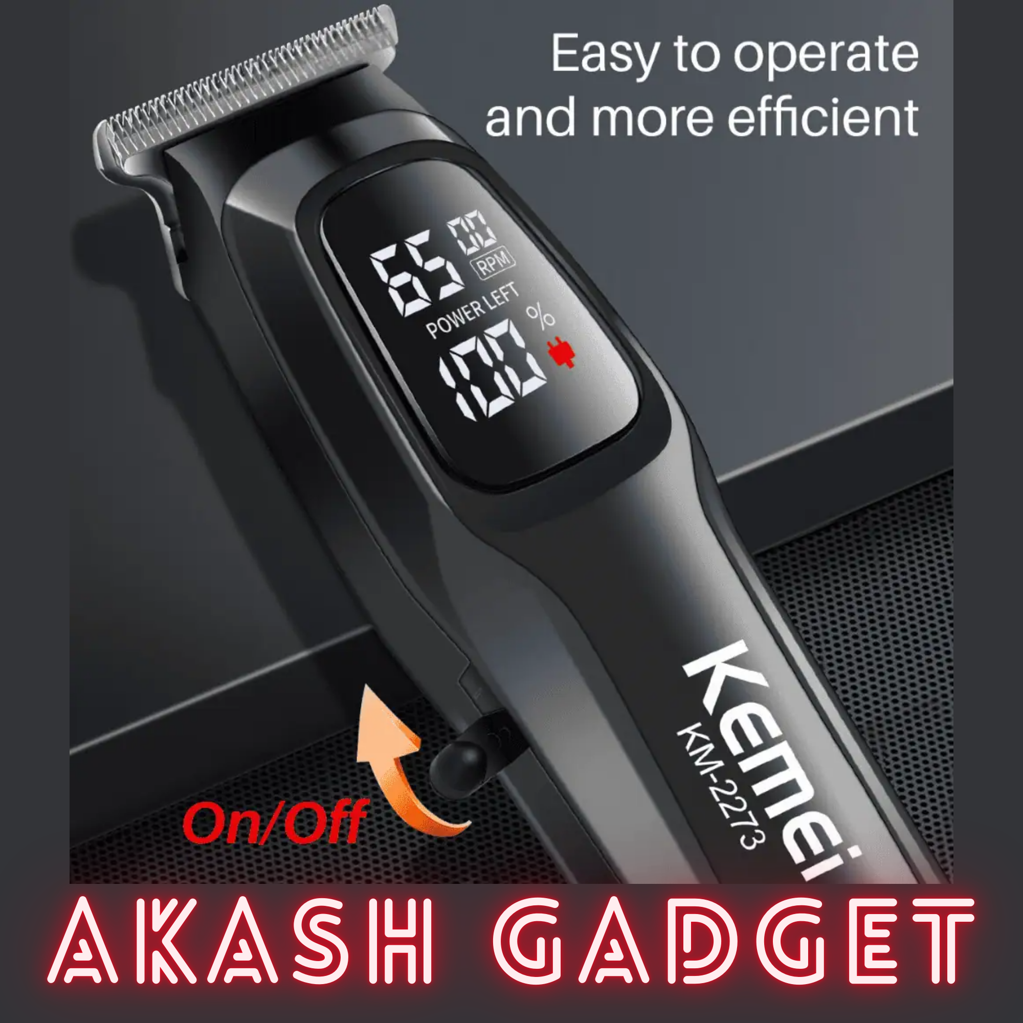 Kemei KM-2273 Hair Clipper and Beard Trimmer for Men_img_8