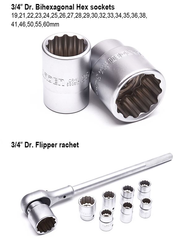 Harden 27Pcs 3/4" Dr. Socket Set (Industrial) Professional Chrome Vanadium Car Repair Tools Dr. Sockets Auto Hand Tool Set 510827_img_7