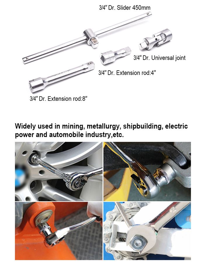 Harden 27Pcs 3/4" Dr. Socket Set (Industrial) Professional Chrome Vanadium Car Repair Tools Dr. Sockets Auto Hand Tool Set 510827_img_8