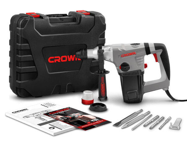 CROWN CT18116 Professional Heavy Rotary Hammer SDS-Plus, 32mm, 1050W, 4.8J; CT18116_img_4