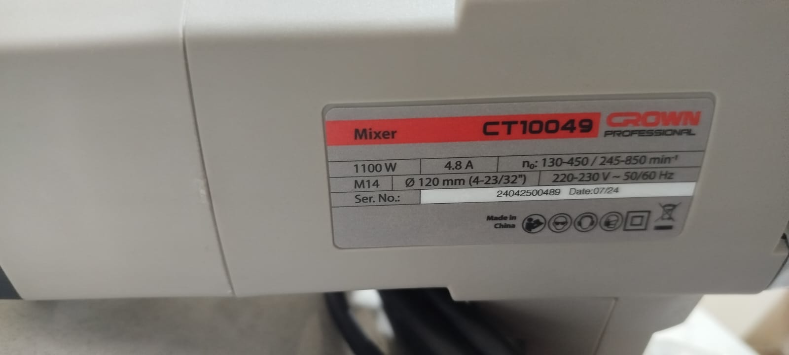 CROWN CT10049 Professional Electric Hand Mixer, Power Mixer, 120mm, 1050W; CT10049_img_11