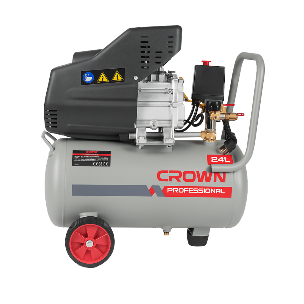 CROWN CT36157 ,24L Air Compressor, 2HP, 24L, 8bar; CT36157