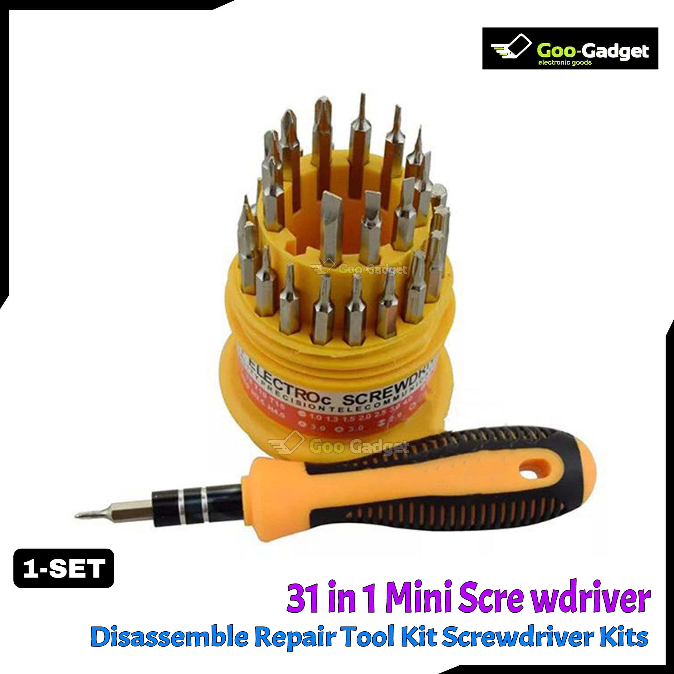 31 in 1 Mini Screwdriver Set | Disassemble & Repair Tool Kit | Pagoda Type Maintenance Driver Screw Batch