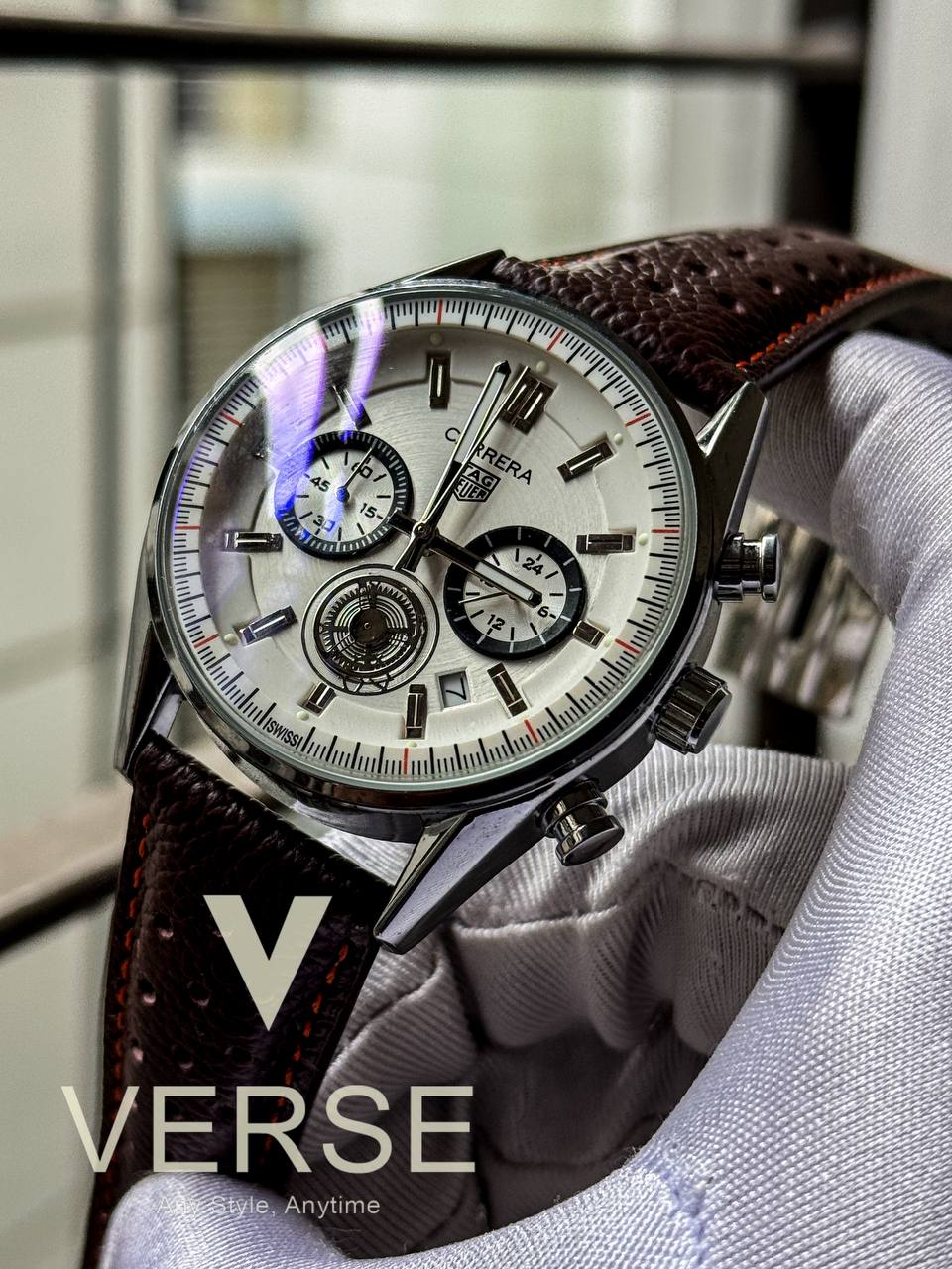 Tag belt 3 chrono brown new