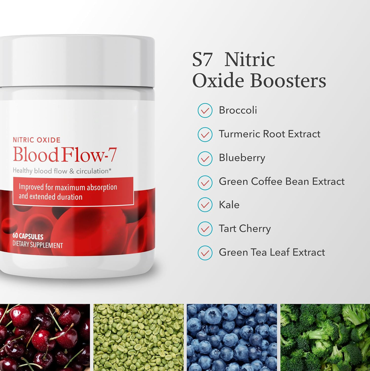 Nitric Oxide Blood Flow 7 - 60 Capsules_img_5