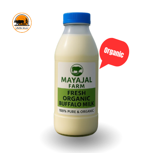 Fresh organic buffalo milk.