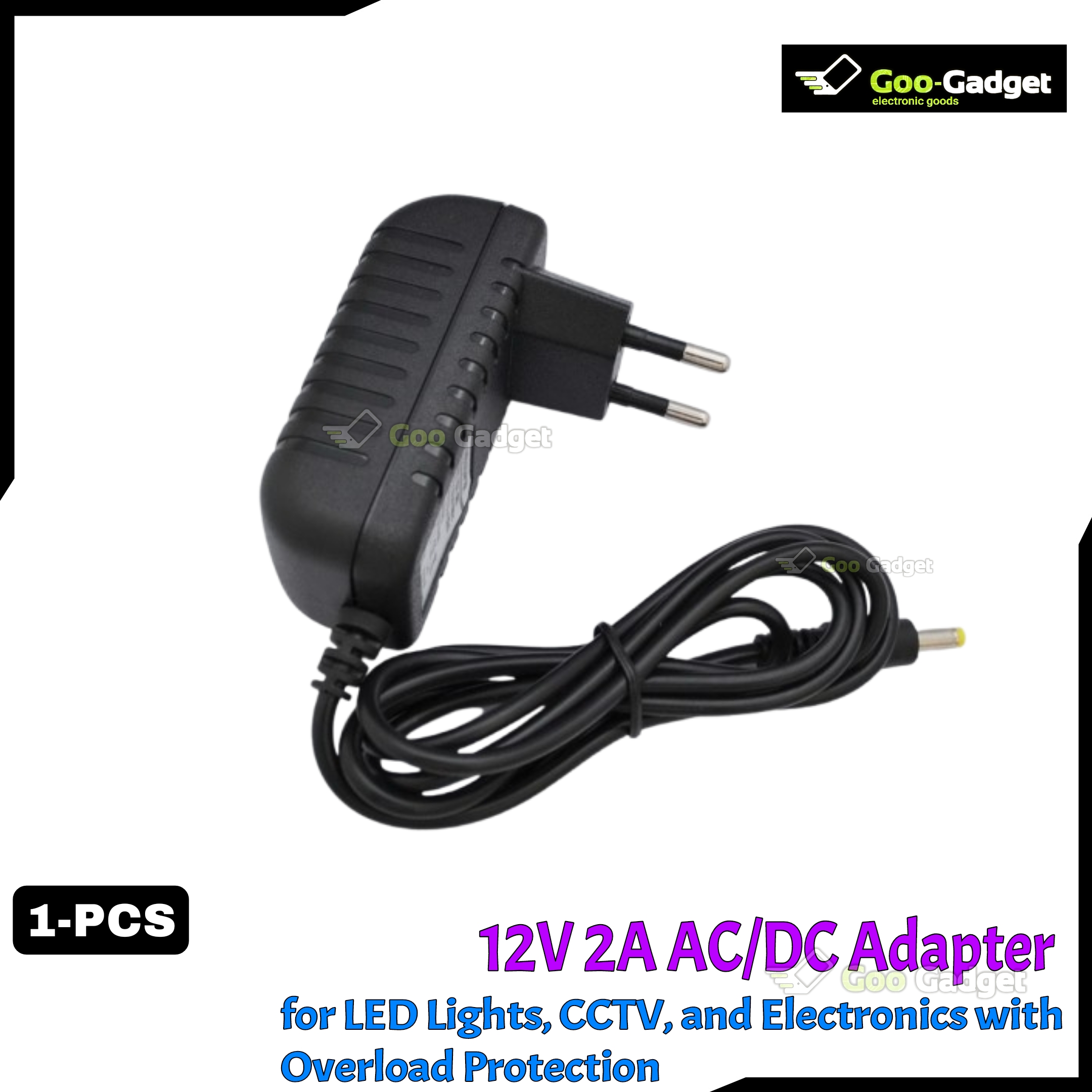 DC 12.5V 2.2A Power Supply Adapter Charger for 18650 Battery, CCTV Camera, LED Strip Light