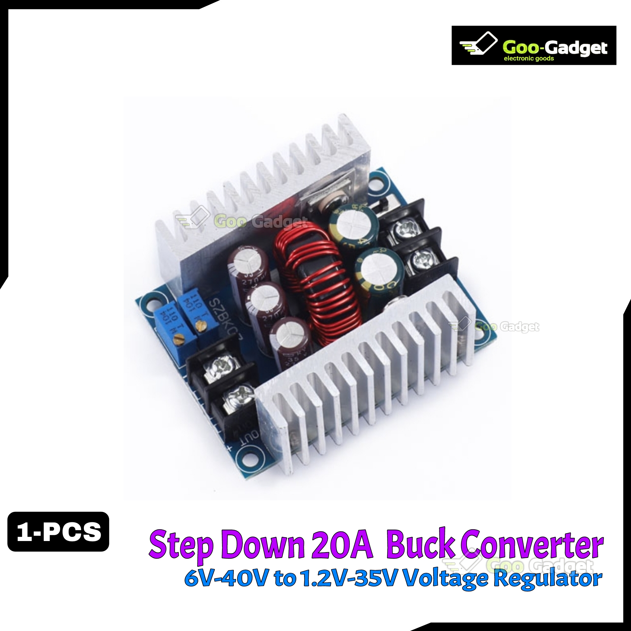 XL4016 20A Step-Down Buck Converter CC CV Power Supply Module | DC 6V-40V to 1.2V-35V Voltage Regulator