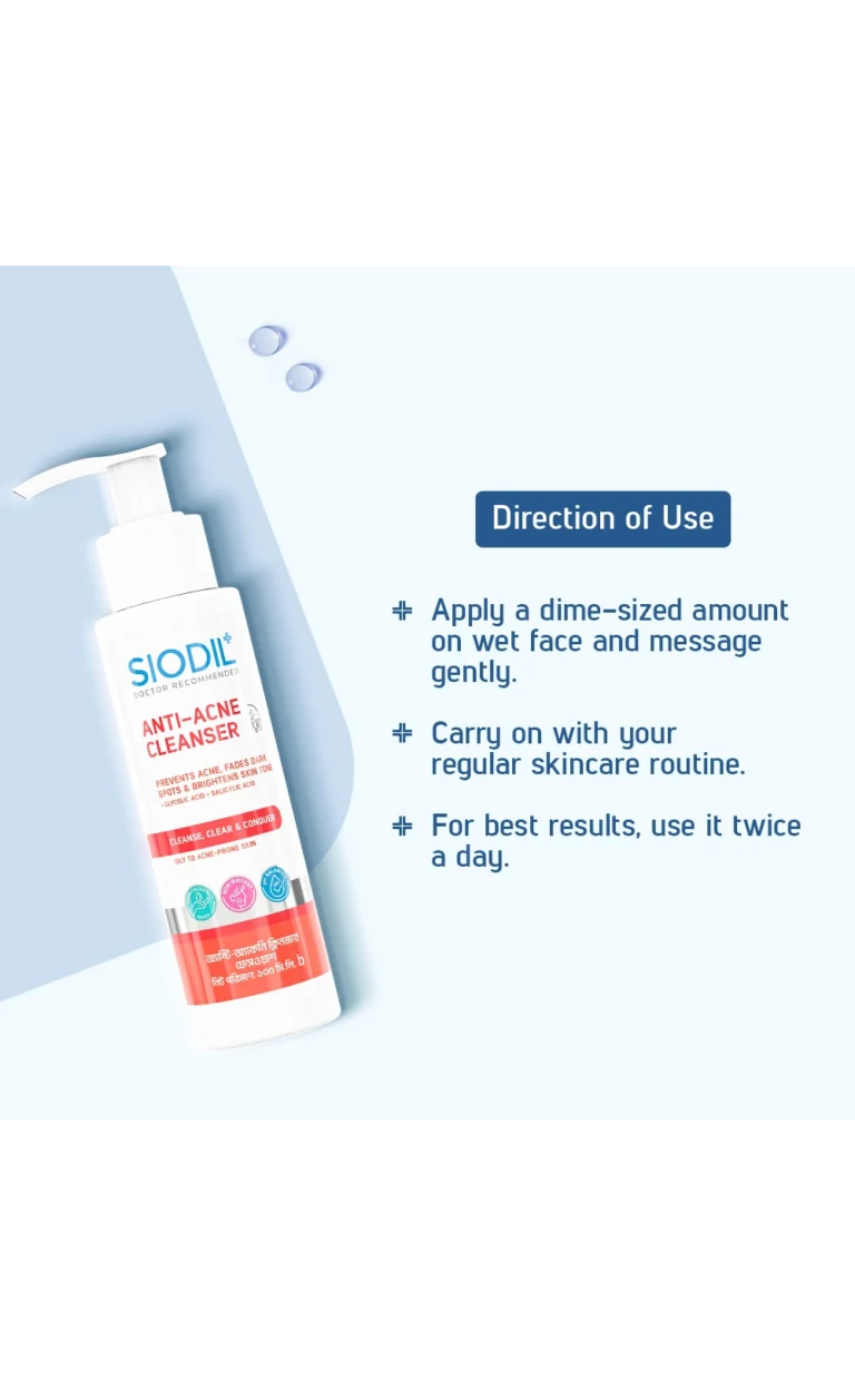 SIODIL ANTI-ACNE CLEANSER 100ml - Image 4