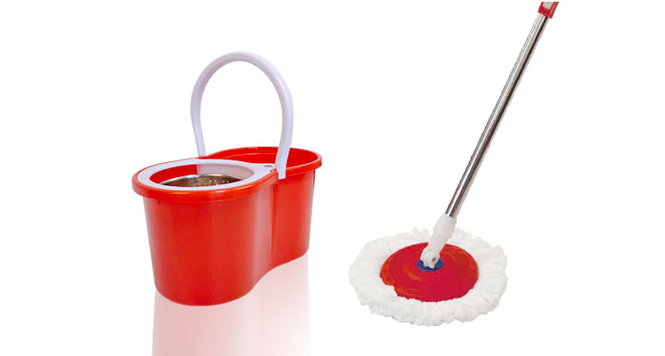 Regular Rotary/Spin Mop Floor Cleaning Mop_RM-9586_Red_img_3