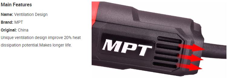 MPT 4" Angle Grinder, 800w, 100mm, Rear switch, Model : MAG7008R_img_3