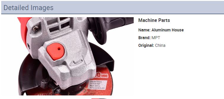 MPT 4" Angle Grinder, 800w, 100mm, Rear switch, Model : MAG7008R_img_4