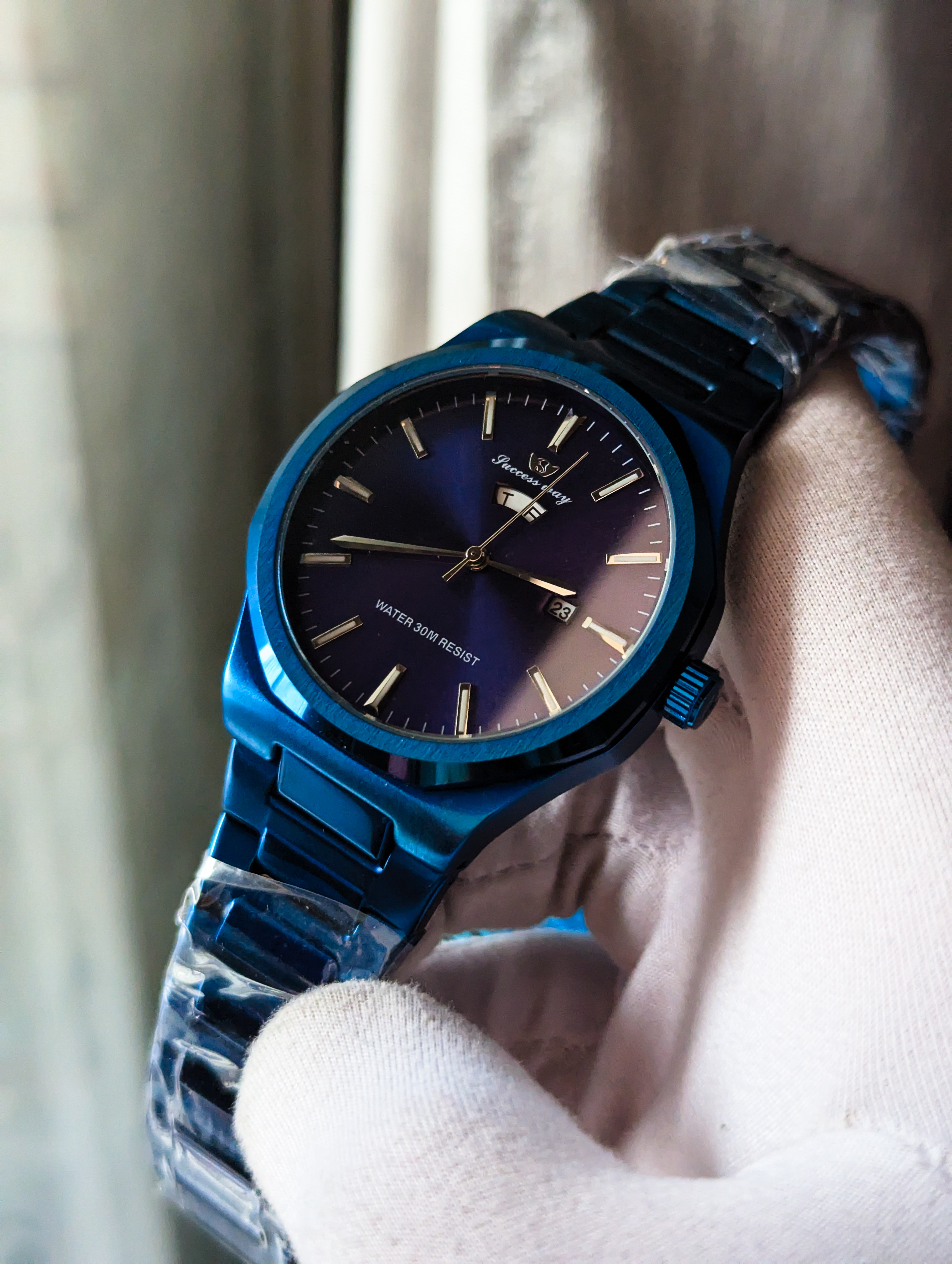 Success Way Blue Quartz Watch