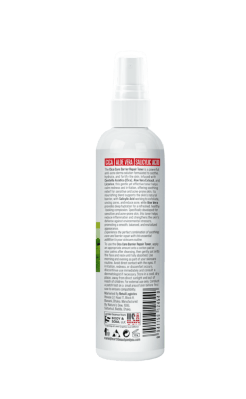 Earth Beauty & You Cica care + Barrier Repair Toner Anti-Acne Derma Solution 220ml - Image 3