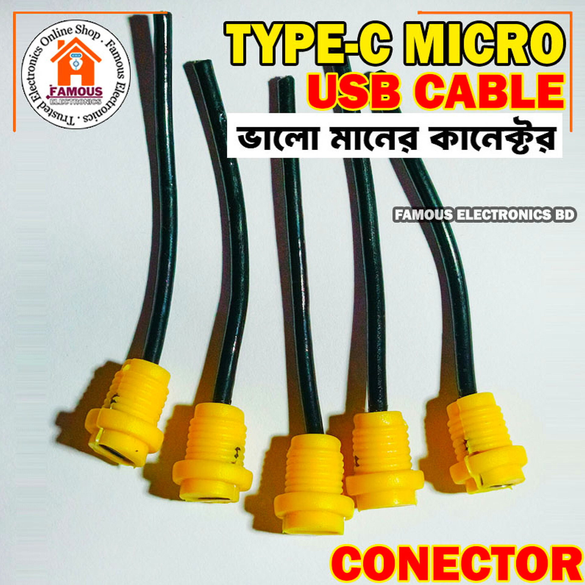 Type-C Female Connector with Attached Wire | USB-C Socket to Open End Cable_img_3