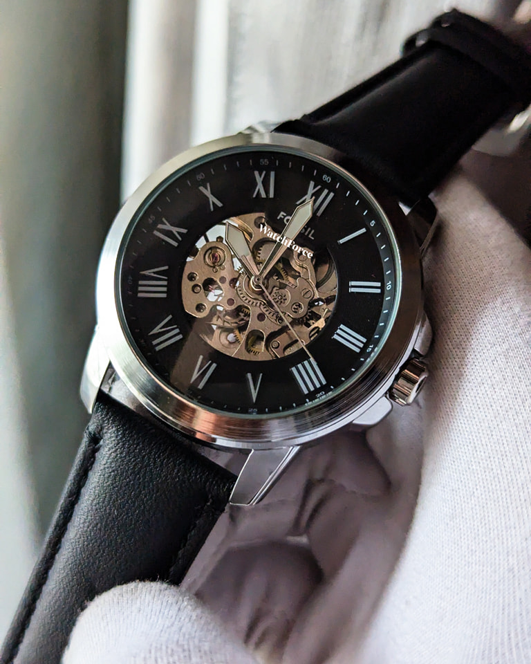 Fossil Leather Strap Mechanical Watch