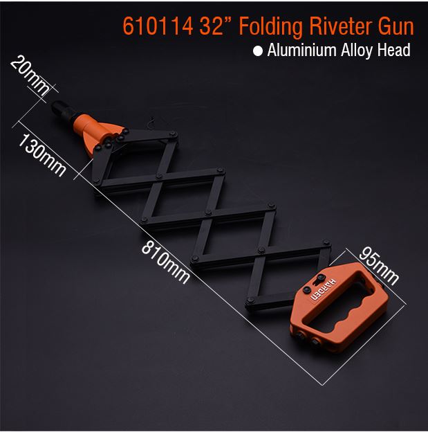 HARDEN 32" Folding Riveting Machine, Scissor Type, Suitable for use with 3.2,4,4.8,6,6.4mm rivets; 610114_img_2