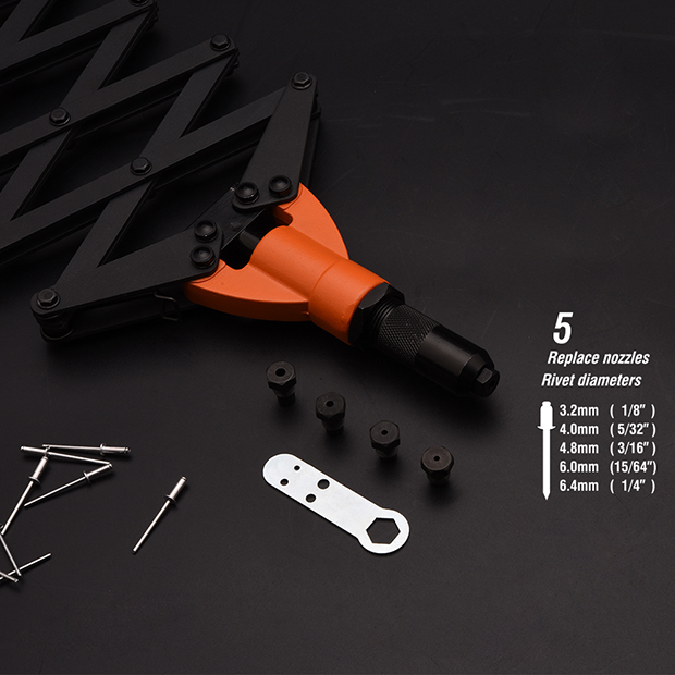 HARDEN 32" Folding Riveting Machine, Scissor Type, Suitable for use with 3.2,4,4.8,6,6.4mm rivets; 610114_img_3