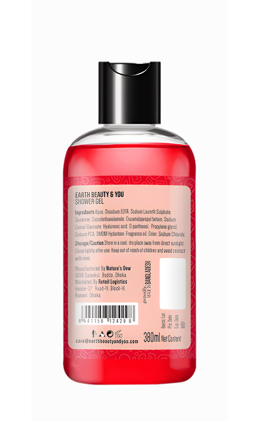 Earth Beauty & You Shower Gel Rose Jam  -380ml - Image 4