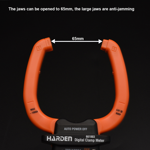 Harden 1000A Digital Clamp Multimeter (Max~1000A) AC DC LCD Display Power Tester Clamp Ampere Meter Digital Clamp Multimeter 661003_img_3