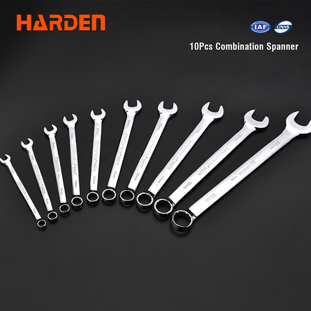 Harden 10pcs ( 8-22mm ) Combination Spanner Set, CR-V Auto Repairing Tools, Combination Wrench Tool Set 540105_img_1