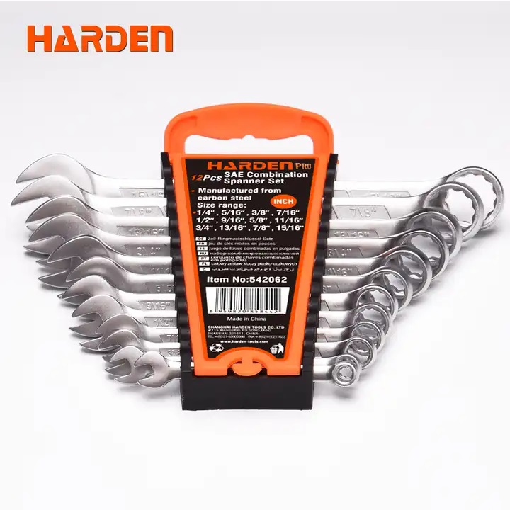 Harden 12pcs Inch system Combination Spanner Set Hand Tool Set For Car Repair 542062