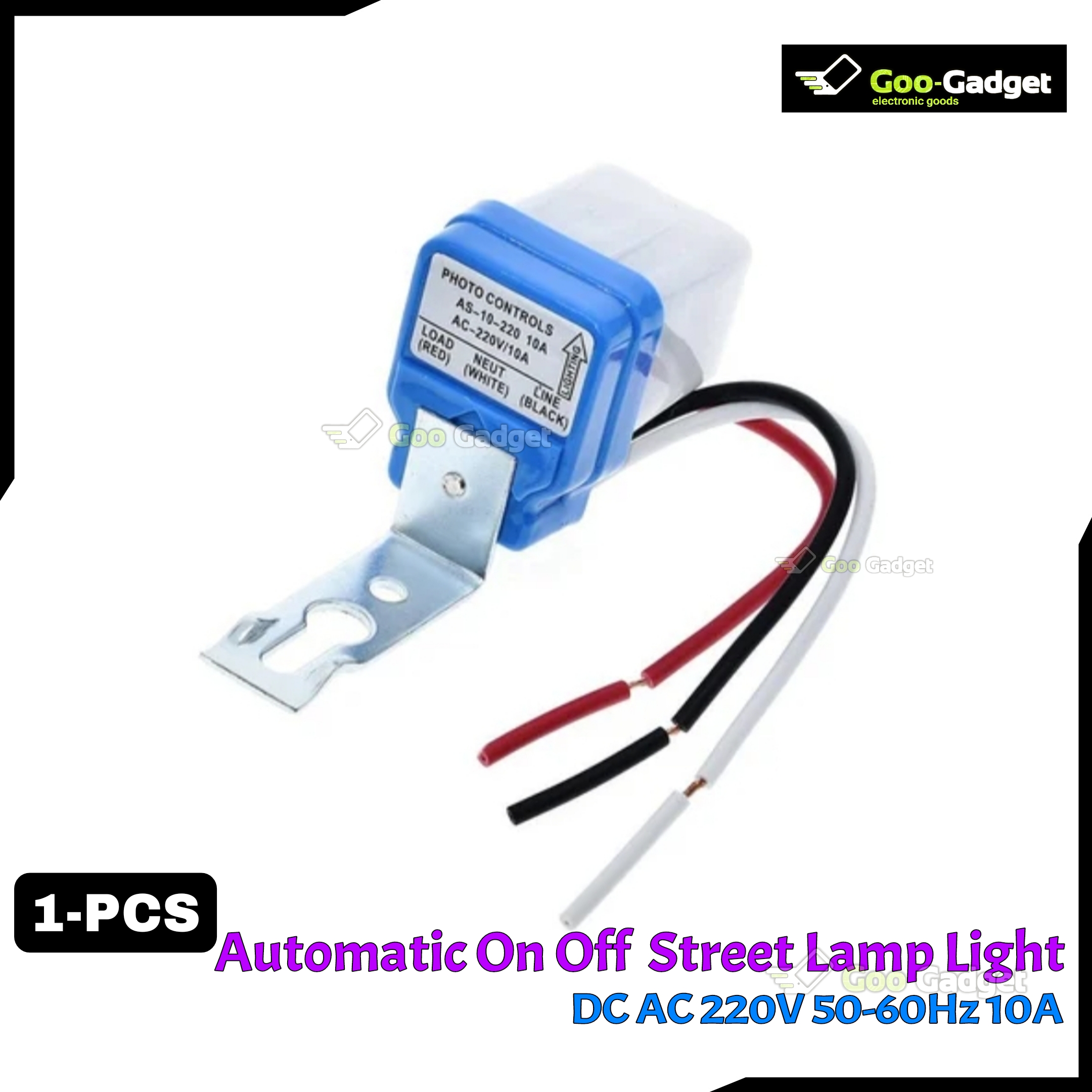 Photo switch Automatic On Off Photocell Street Lamp Light Switch Controller DC AC 220V 50-60Hz 10A