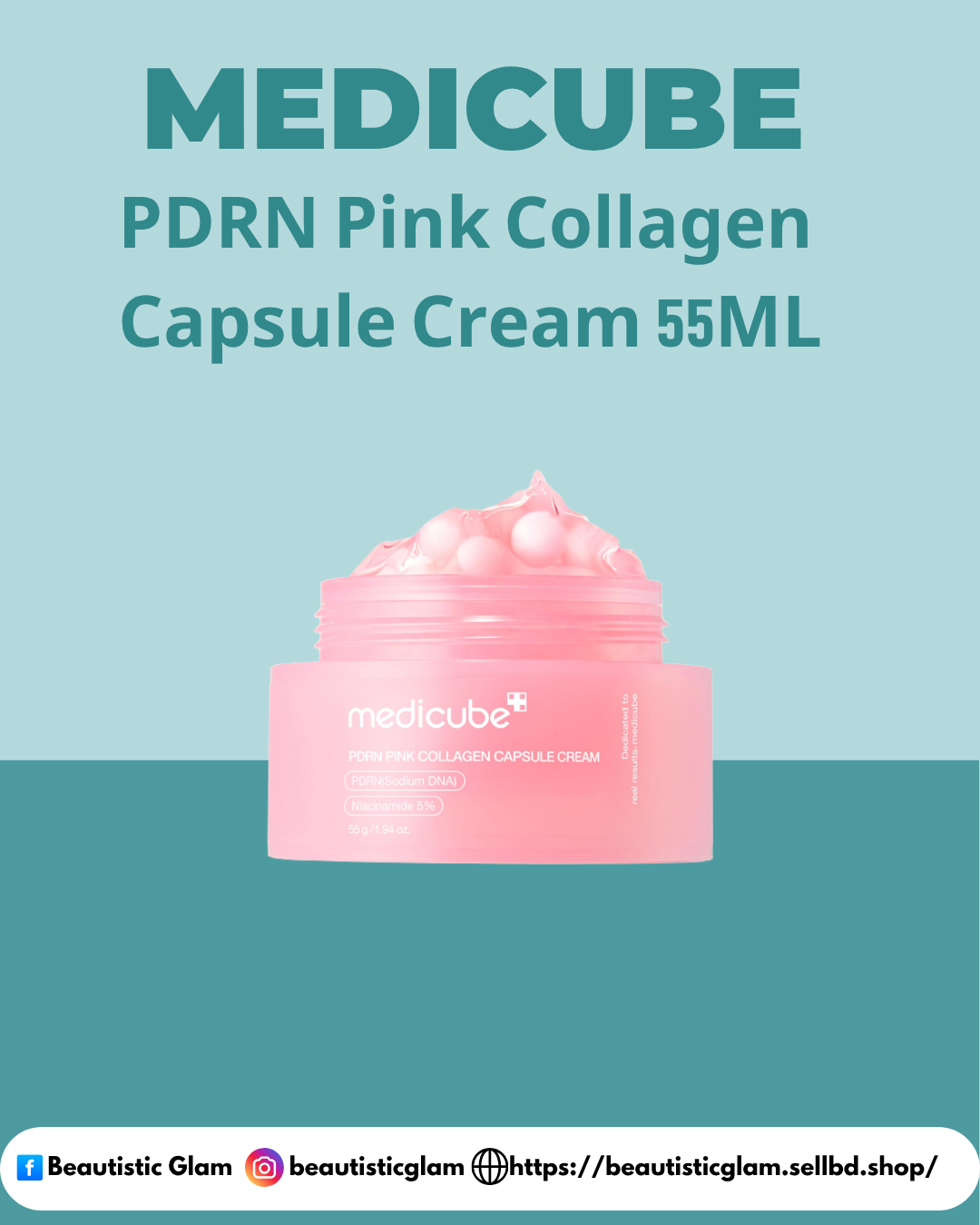 MEDI CUBE PDRN Pink Collagen Capsule Cream 55ML