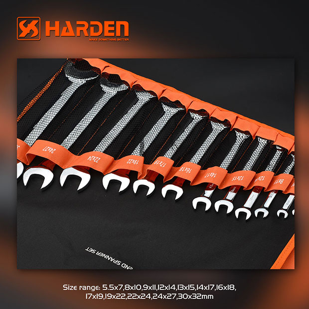 Harden 12Pcs Double Open-end Spanners Set Professional 540108_img_4