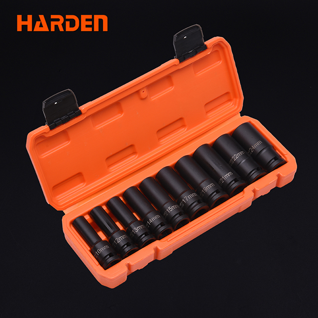 Harden 10Pcs Impact Socket Set, 1/2"Drive, Deep, Industrial quality, Model: 537020_img_1