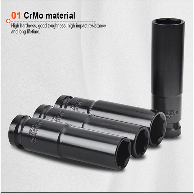 Harden 10Pcs Impact Socket Set, 1/2"Drive, Deep, Industrial quality, Model: 537020_img_2