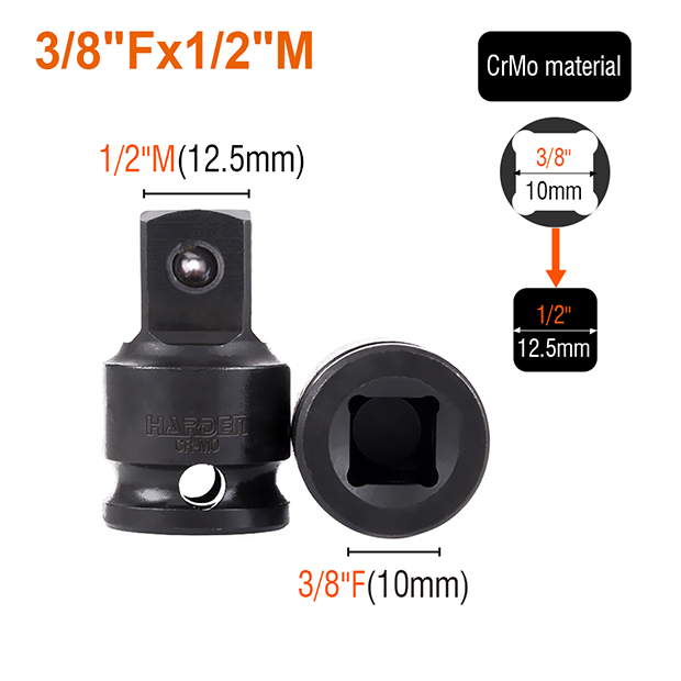 Harden 8Pcs 1/2 Inch Adapter Impact Socket Set 537028_img_6