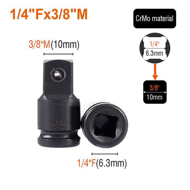 Harden 8Pcs 1/2 Inch Adapter Impact Socket Set 537028_img_8