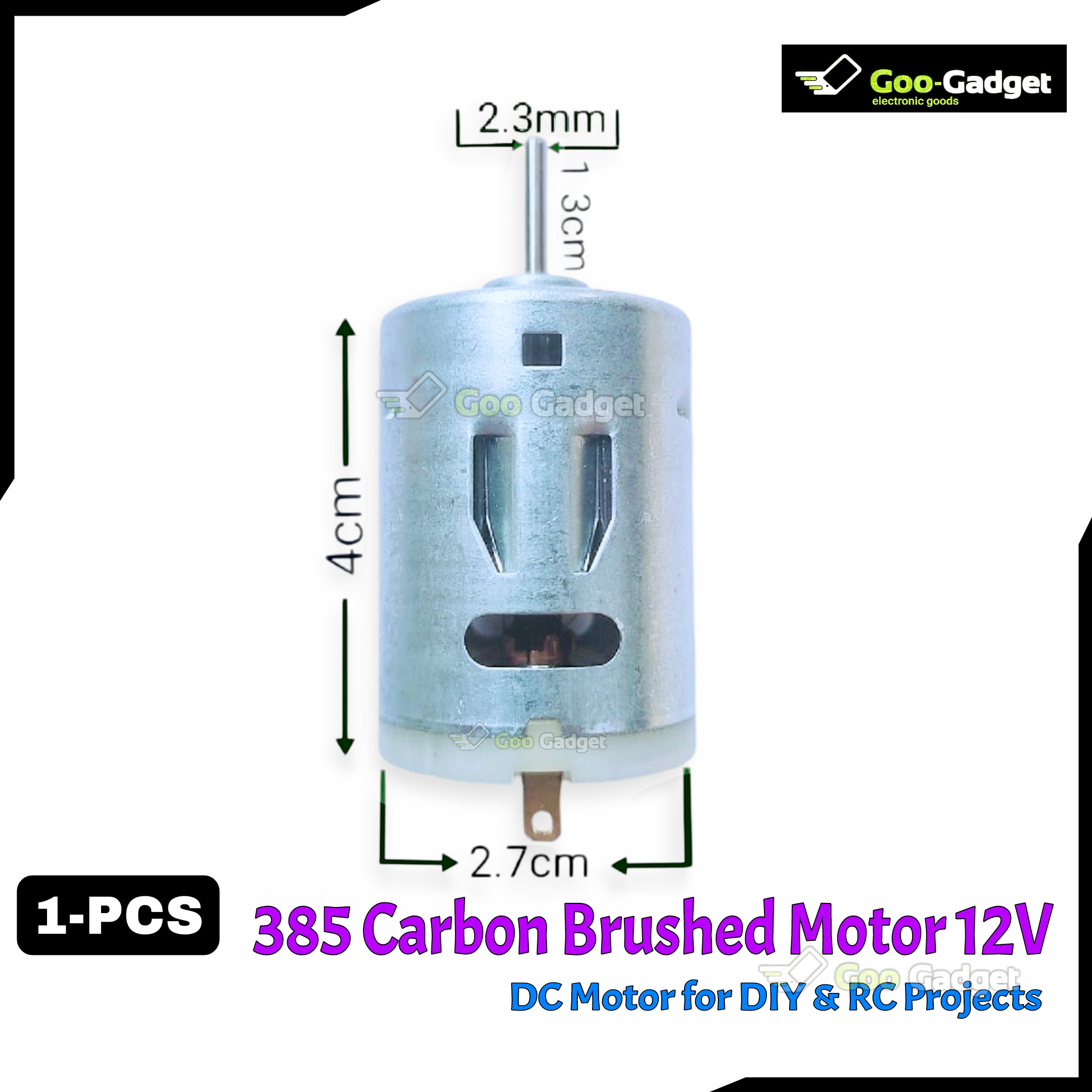 385 Carbon Brushed Motor, 8-12V Ideal Voltage