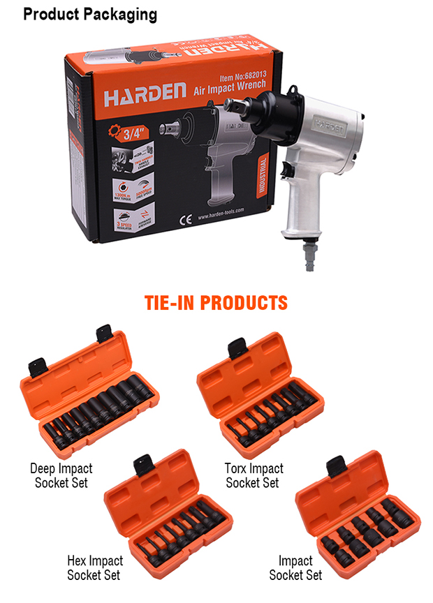 Harden 3/4" Air Impact Wrench Pneumatic Wrench 682013_img_7