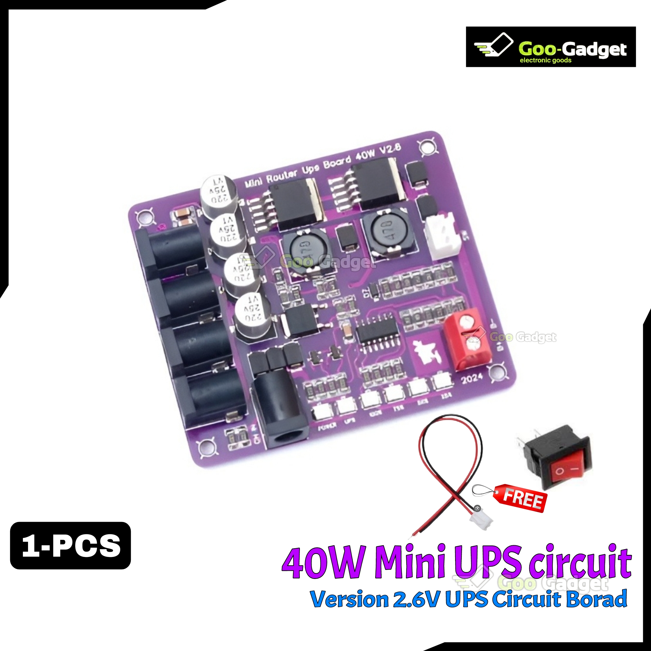 Mini Router UPS Circuit Borad 40W V2.6 Battery Charger Board 11.1V Battery Charger_img_0