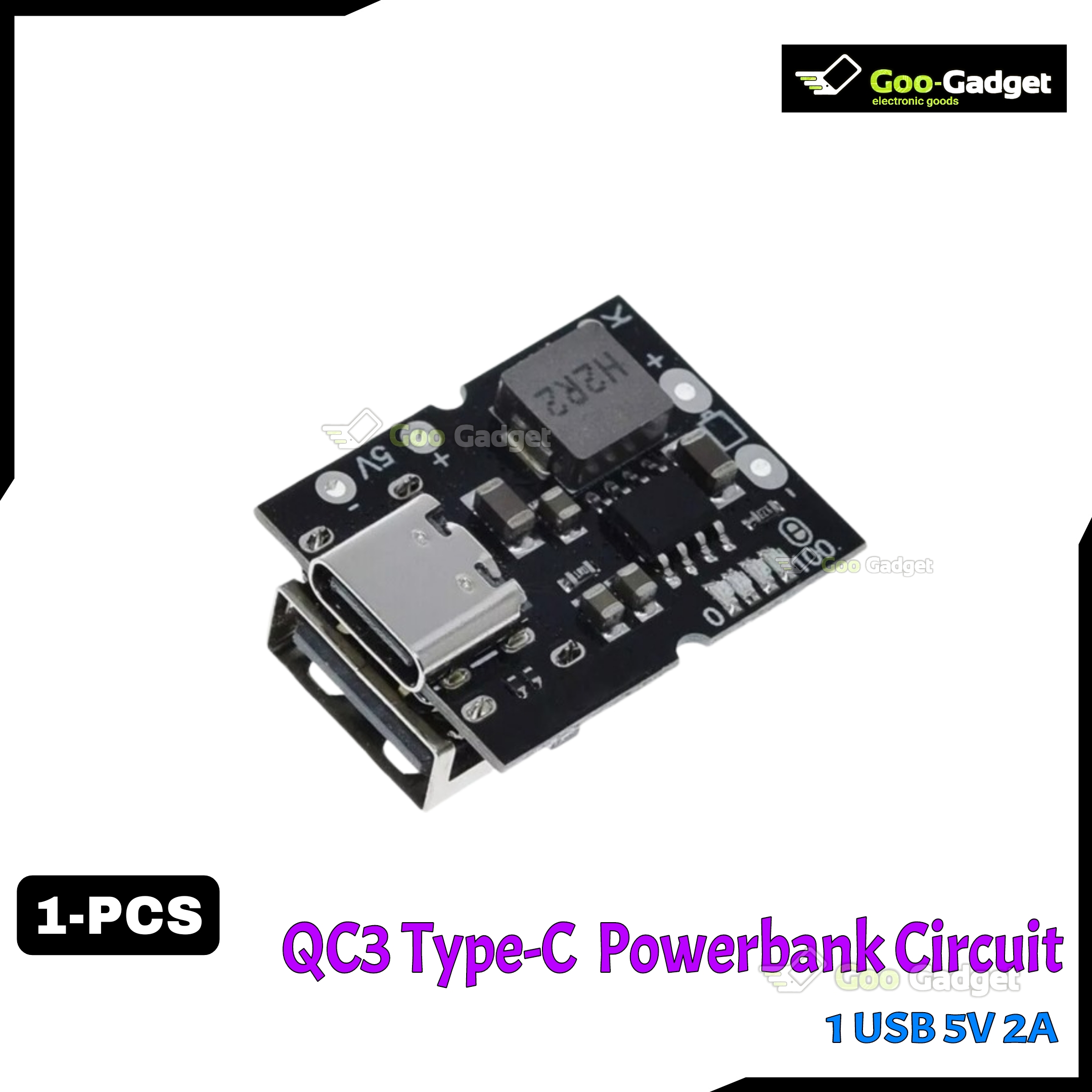 IP5306 QC3 Type-C 1 USB Power Bank Circuit Module | Type-C USB 5V 2A Boost Converter Step-Up Power Module