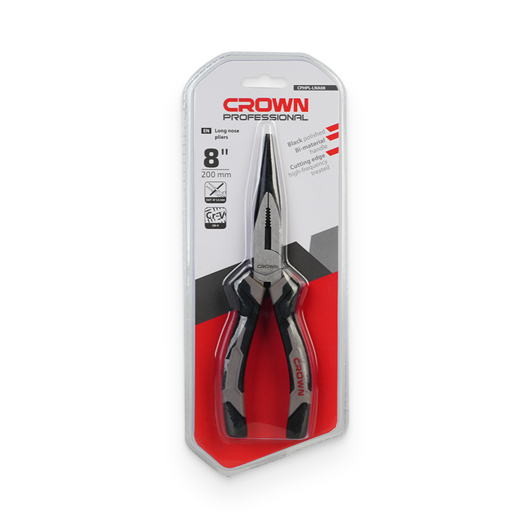 CROWN Professional Long nose plier, ( 6" | 8" ), CR-V, Polishing after blackening; CPHPL-LNA06_img_10
