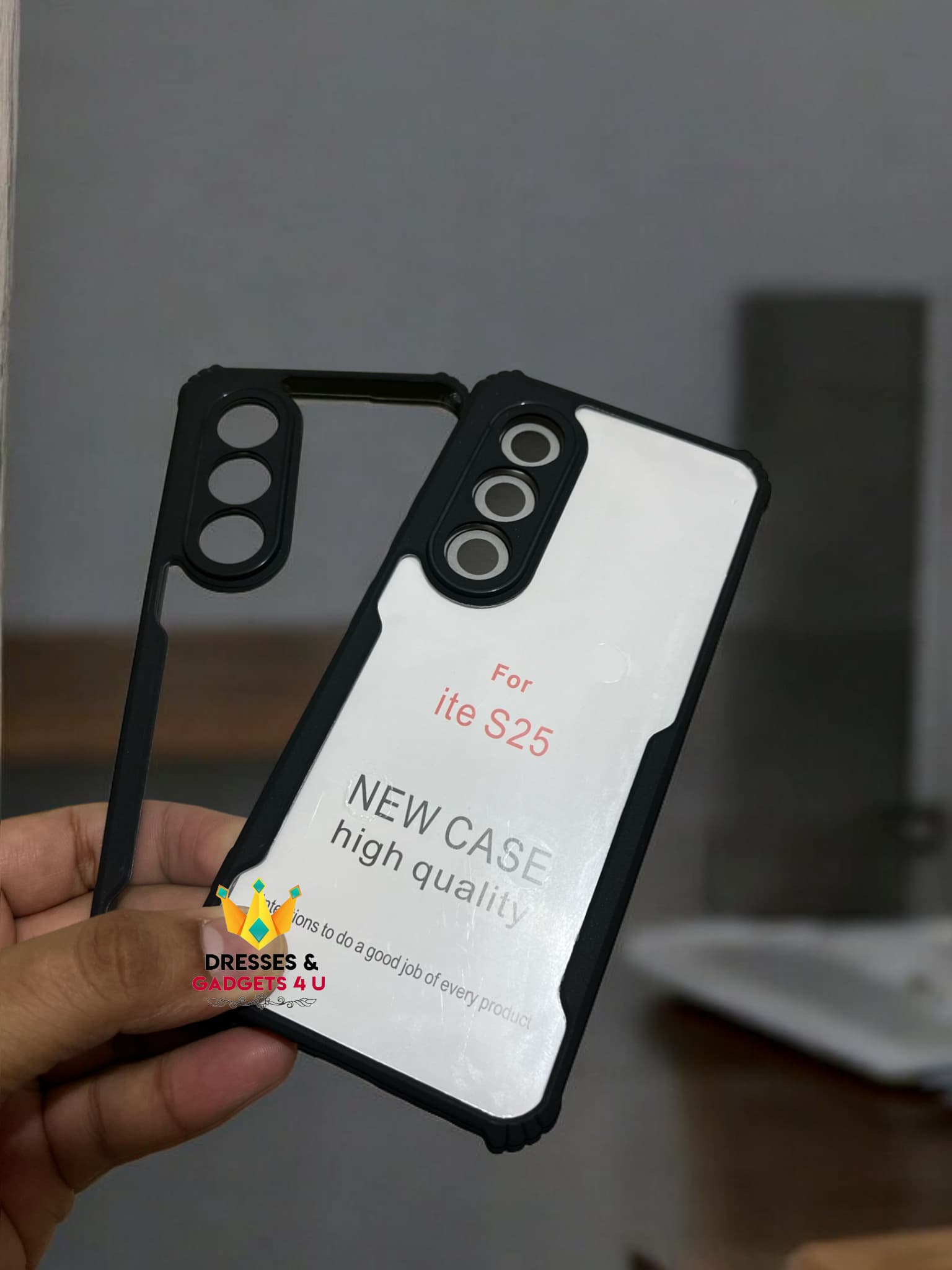 Itel S25 Back Cover Hard Tranaparent Shock Prof Case_img_2