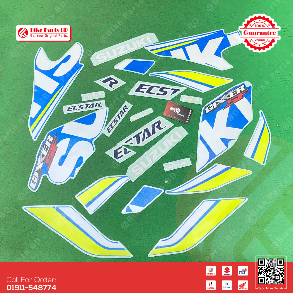 Full Set Sticker for Suzuki Gixxer SF (Old Model, Blue Ester) bike._img_0