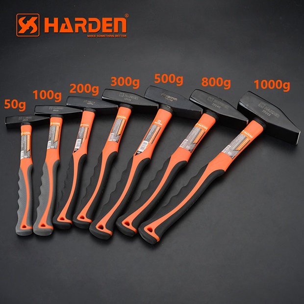HARDEN Machinist Hammer With 5 size option ( 200gm | 300gm | 500gm | 800gm | 1000gm ), Fiberglass Handle, Chipping Hammer; 590032_img_0