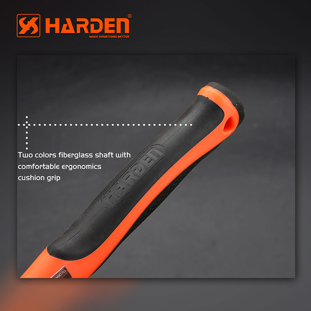 HARDEN Machinist Hammer With 5 size option ( 200gm | 300gm | 500gm | 800gm | 1000gm ), Fiberglass Handle, Chipping Hammer; 590032_img_4